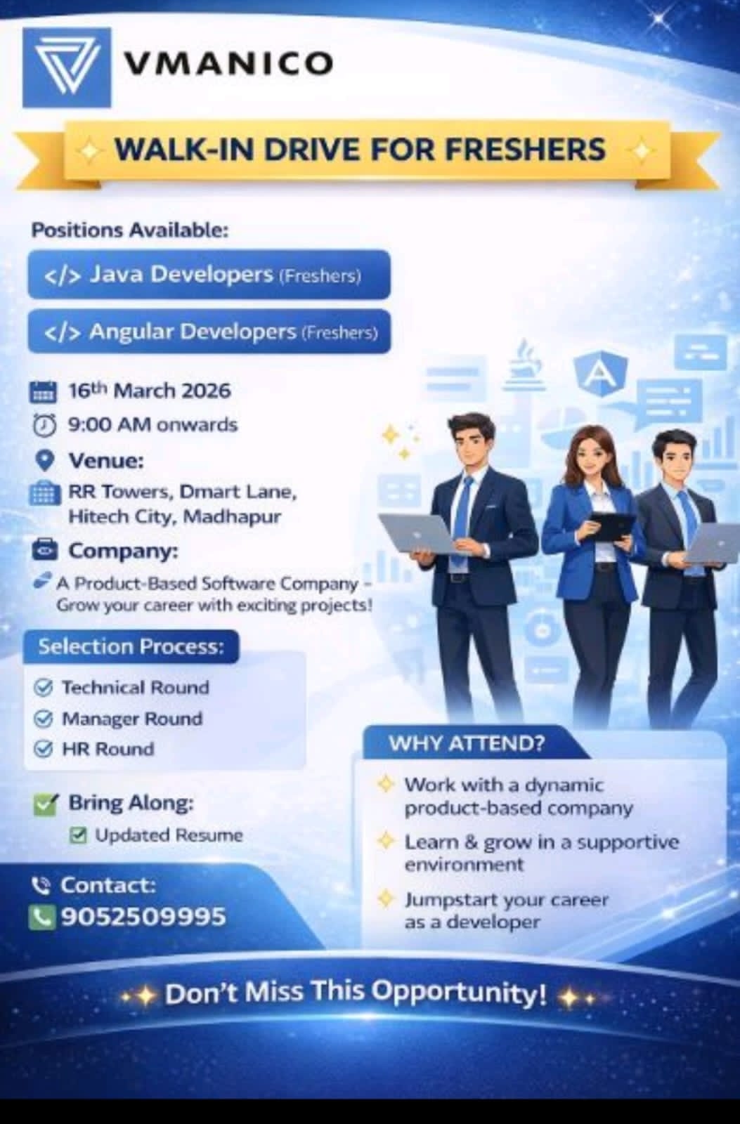 Java Developers – Freshers